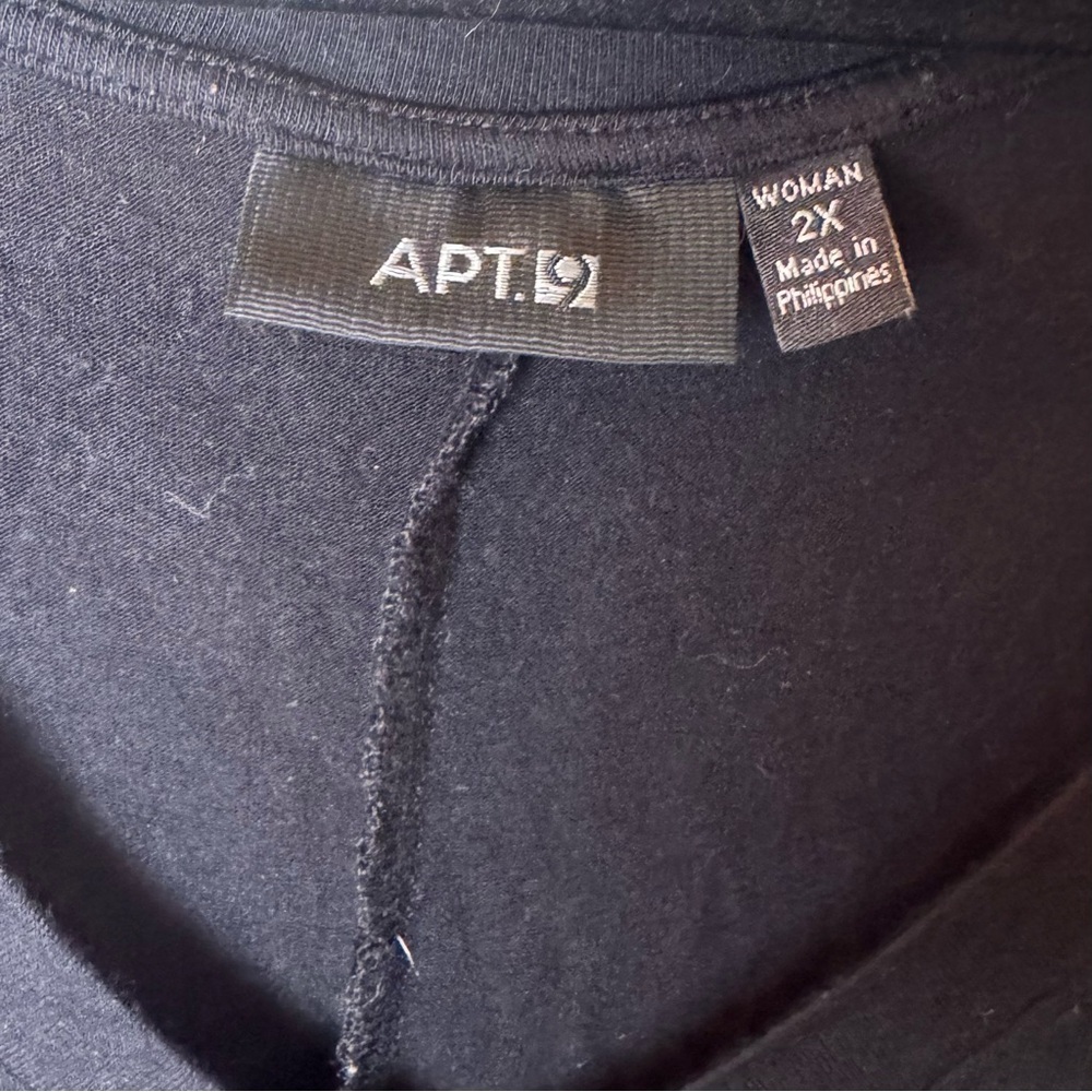 Apt. 9 Black Sleeveless Long Swing Tank Size 2X - Picture 3 of 8
